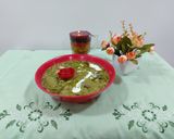 A picture of step 3 of Hadrabadi green chicken.
