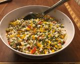 Foto del paso 5 de la receta: Ensalada de lentejas con arroz