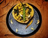 A picture of step 10 of Crispy masala chana katori.