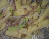 A picture of step 4 of Green Onions Potato Tomato Sabji.
