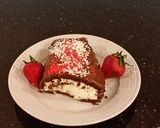 A picture of step 29 of Chocolate Strawberry Cream Cake Roll.