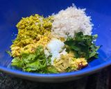 A picture of step 3 of Valaipoo vadai.