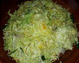 A picture of step 3 of Cabbage thoran kerala style.