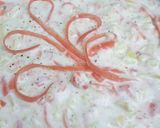A picture of step 3 of Kfc style coleslaw.