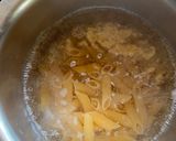 A picture of step 3 of Grilled Chicken Alfredo Pasta.