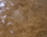 A picture of step 1 of Farfalle Pasta in white Sauce.