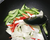 A picture of step 7 of Cucumber and mango.