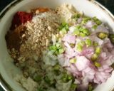 A picture of step 1 of Poha balls.