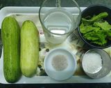 A picture of step 1 of Cucumber Mint Cooler Mocktail.