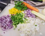A picture of step 2 of Home made veggie and meat burgers.