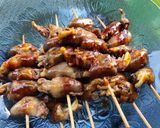 Foto langkah ke 3 dari resep Sate Jantung Ayam ala Teflon.