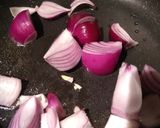 A picture of step 1 of Malai do pyaza.