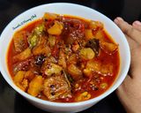 A picture of step 4 of Pineapple- tomato Khatta meetha.