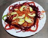 Foto del paso 2 de la receta: Ensalada fresca de pimientos y virutas de aguacate