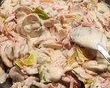 Une image de l'étape 4 de Tarte poireaux, champignons et jambon.