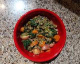A picture of step 6 of 10 ingredient, 1-pot lentil soup.