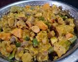 A picture of step 8 of Jackfruit seed mixed veg sabzi.
