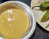 A picture of step 1 of Bharwan Mirchi Pakora.