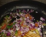 A picture of step 3 of Masala oats.