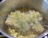 A picture of step 4 of GF Elderflower fritters.
