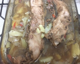 Foto del paso 3 de la receta: Pechito de cerdo horneado con papas en salsa agridulce (con Coca Cola)
