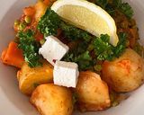 A picture of step 2 of Greek style peas - ARAKAS LATHEROS.
