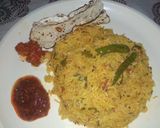 A picture of step 2 of Schezwan Rice.