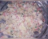 A picture of step 5 of Russian  salad.