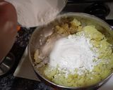 A picture of step 2 of Baby potato and cornflour smiley 😊.