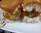 A picture of step 5 of Mumbai's famous popular dish vada pav.