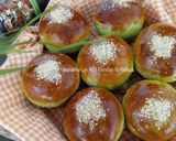 Foto langkah ke 7 dari resep Roti Pandan Kelapa Tanpa Ulen.