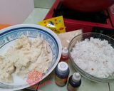 Foto langkah ke 1 dari resep Rainbow Steamed Cassava (Cilok Pelangi).