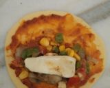 A picture of step 4 of Italian mini Calzone with Indian twist.