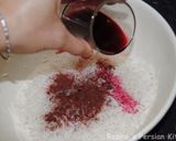 A picture of step 7 of Sumac-beetroo rice with meatballs.