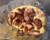 Une image de l'étape 5 de Tarte aux poireaux, saucisses à l'ancienne et emmental (pâte brisée épeautre origan).