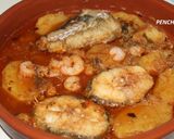 A picture of step 3 of Fresh Cod with Shrimp in Sauce.