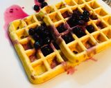 Φωτογραφία βήματος 7 της συνταγής Waffles με σως μύρτιλλα-λεμόνι