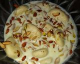 A picture of step 7 of Badami Ras Malai.