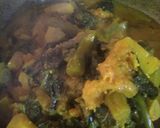 A picture of step 2 of Basella alba sabji.