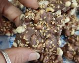 A picture of step 5 of Chocolate Peanut Chikki.