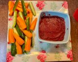 A picture of step 1 of Beet Hummus Dip.