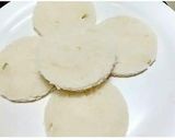 A picture of step 1 of Aloo bread masala dahi vada chat.