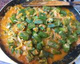 A picture of step 2 of Lady finger masala.