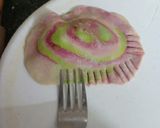 A picture of step 8 of Colourful chocolate coconut gujiya.