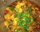 A picture of step 8 of Bhindi Aloo.