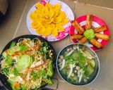 Hình bước làm 5 của món Cơm chayMì bún xào rau củCanh mướp nấmChả giò chay