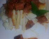 A picture of step 4 of Sausage Chutney Pasta.