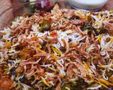 A picture of step 9 of Masoor Pulao.