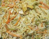 A picture of step 6 of Spicy chicken and vegetable spaghetti😊.