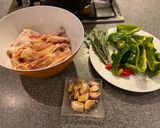A picture of step 3 of Chicken with garlic and rosemary.